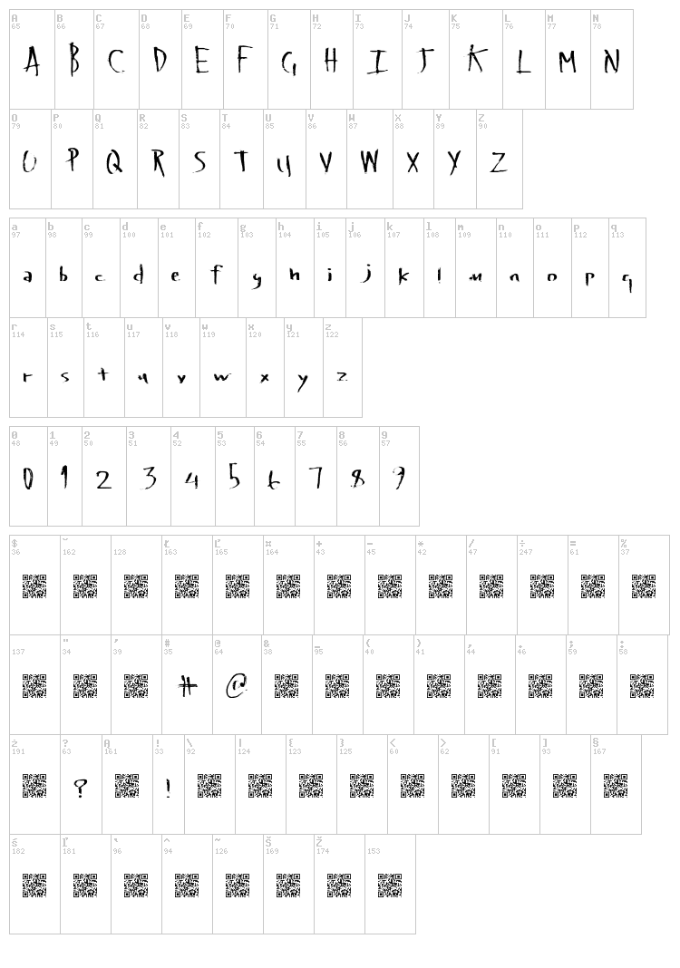 Late Vaping font map