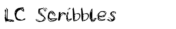 LC Scribbles font preview