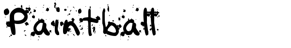 Paintball font preview