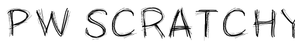 PW Scratchy font