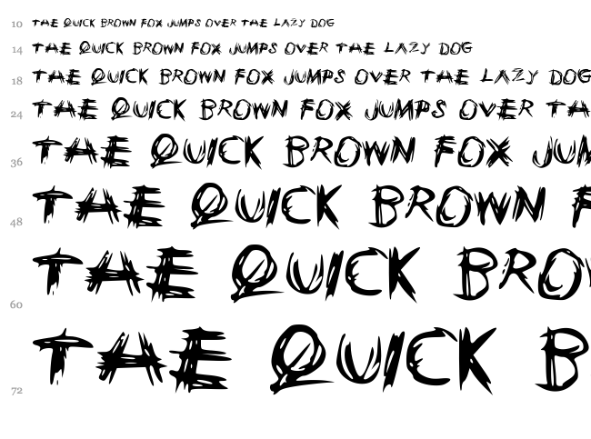 Sketchie font waterfall