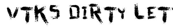 Vtks Dirty Letters font
