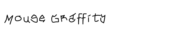 Mouse Graffity font preview