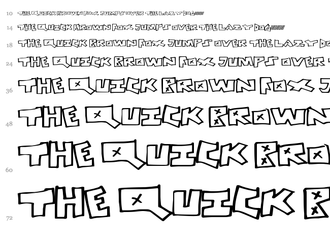 Peace Fight font waterfall