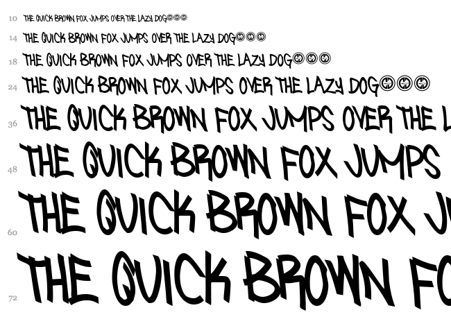 Sniffin Paint font waterfall