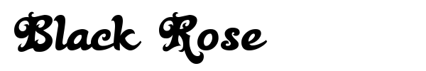 Black Rose font preview