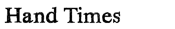 Hand Times font