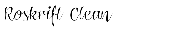 Roskrift Clean font