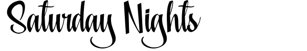 Saturday Nights font