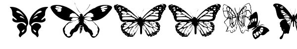 Butterflies font preview