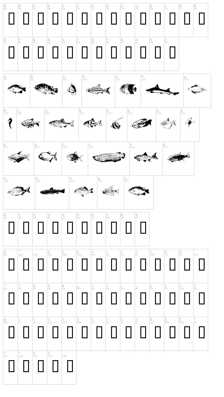 FishyPrint AOE font map
