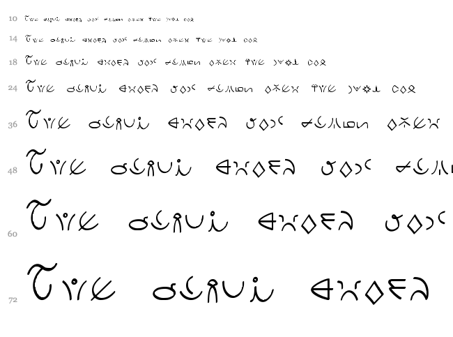 Clavat Script font waterfall