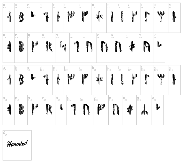 Nidhogg Runic font map