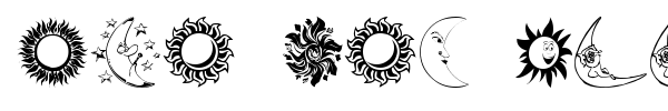 Sun and Moon font preview