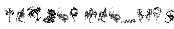Tribal Dragons Tattoo Designs font