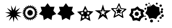 PizzaDude Stars font preview