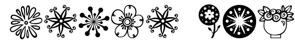 Janda Flower Doodles font preview
