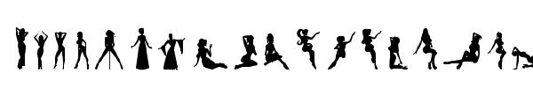 Silhouettes from Poser LT font preview