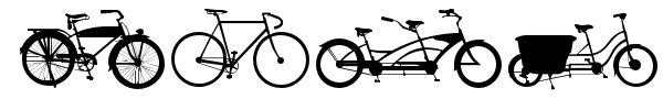 Bikes font preview