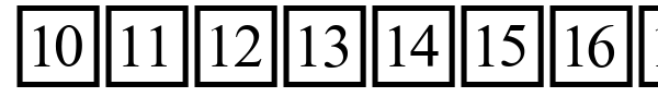 CD Numbers font