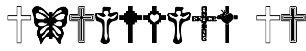 Christian Crosses font preview