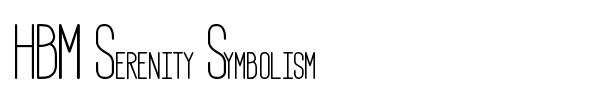 HBM Serenity Symbolism font