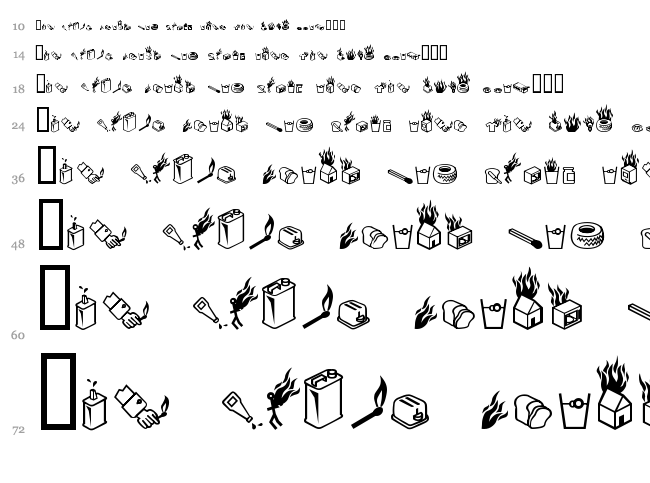 Pyrobats font waterfall