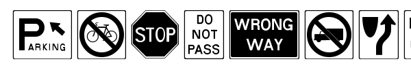 RoadSign + Warning font