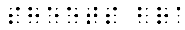 Sheets Braille font preview
