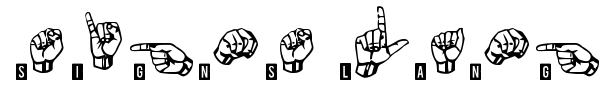 Signs Language TFB font