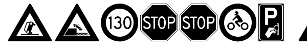 Traffic Signs TFB font