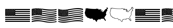 US Flag font