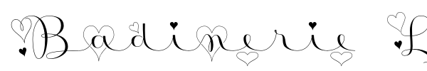 Badinerie Love font