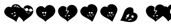 Fluffy Hearts Ding font preview