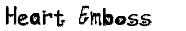 Heart Emboss font preview