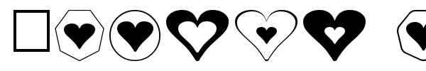 Hearts for 3D FX font