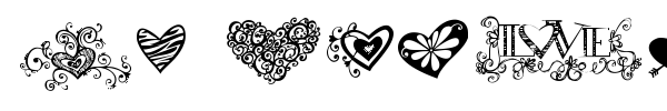 KG Heart Doodles font preview