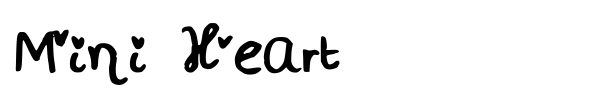 Mini Heart font