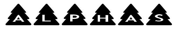 AlphaShapes Xmas Trees font