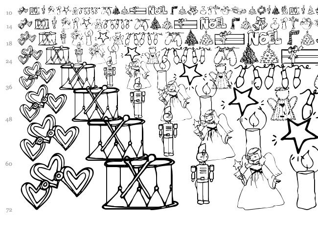Janda Christmas Doodles font waterfall