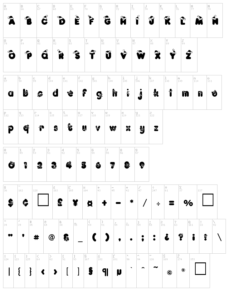 Kringle font map
