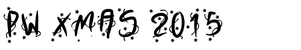 PW Xmas 2015 font