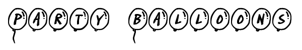 Party Balloons font