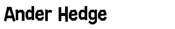 Ander Hedge font