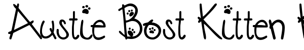 Austie Bost Kitten Klub font preview