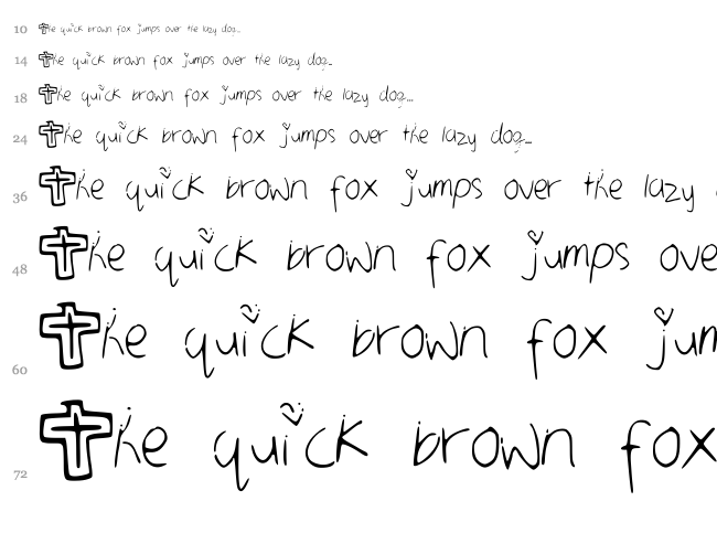 Aztecways font waterfall
