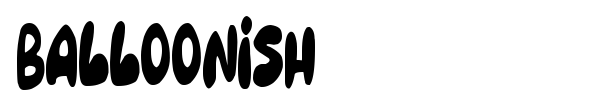Balloonish font preview