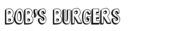 Bob's Burgers font