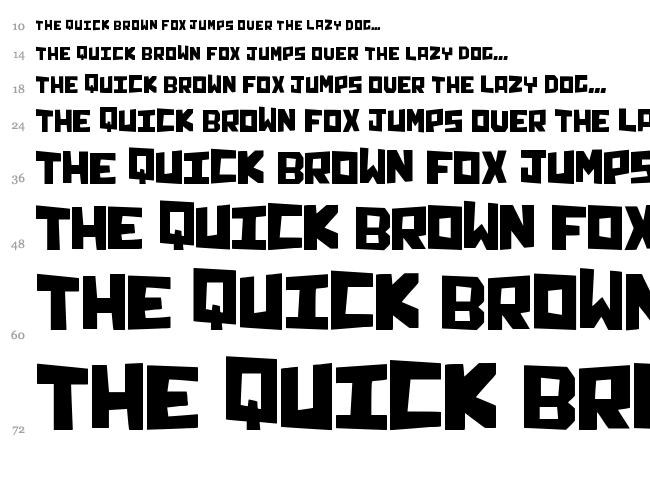 Chunq font waterfall