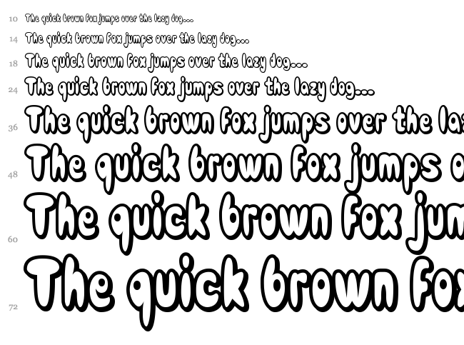 Comic White Rabbit font waterfall